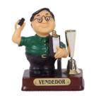 Boneco Profissional Vendedor Miniatura Decoração 8cm