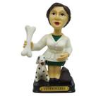 Boneco Profissional Veterinária Miniatura Decoração 14cm