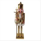 Boneco Quebra Nozes Dourado C/ Estrela Enfeite Natalino 17Cm