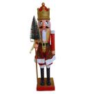 Boneco Quebra Nozes Vermelho Verde Dourado Com Pé 80cm. Boneco Quebra Nozes Vermelho Verde Dourado Com Pé 80cm.