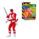 Boneco Ranger Vermelho Power Rangers Morfável Auto Morphin Com Espada Sunny
