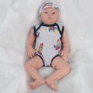Boneco Reborn Abigail Menino 100% Silicone Olhos Azuis