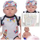 Boneco Reborn Abigail Menino 100% Silicone Olhos Azuis
