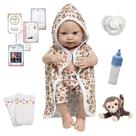 Boneco Reborn Bebê Carequinha Saída De Banho Macaquinho Boneco Reborn Bebê Carequinha Saída De Banho Macaquinho