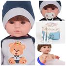 Boneco Reborn Bebê Masculino Articulado Enxoval Completo
