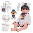 Boneco Reborn Bebê Menino Arthur Com Pelúcia Acessórios
