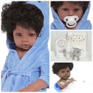 Boneco Reborn Bebê Realista Elefantinho Roupão Acessórios