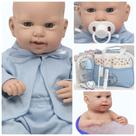 Boneco Reborn Careca Masculino Fofo Enxoval Completo Itens