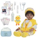 Boneco Reborn Masculino 100% Vinil Siliconado Pato Pelúcia