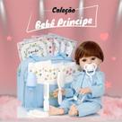 Boneco Reborn Menino Baby Cabelo Castanho Bolsa Maternidade