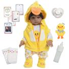 Boneco Reborn Menino Cabelo Cacheado Com Roupa Patinho Boneco Reborn Menino Cabelo Cacheado Com Roupa Patinho