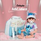 Boneco Reborn Menino Com Conjunto Stitch Completo 46cm Boneco Reborn Menino Com Conjunto Stitch Completo 46cm