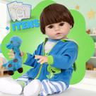 Boneco Reborn Menino de Silicone 18 Itens Bolsa Maternidade