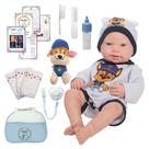 Boneco Reborn Menino Lucca Olhos Azuis 100% Silicone E Itens