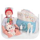 Boneco Reborn Silicone Realista Bolsa Maternidade Pelúcia