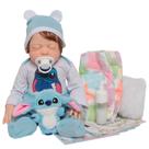 Boneco Reborn Stitch com Mamadeira e Roupinha Fofa