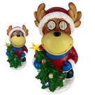 Boneco Rena Arvore Natal Led Mexe Olhos Som Musica Natalina Decoraçao Loja Enfeite Casa Mesa Recepçao Vitrine Entrada
