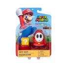 Boneco Shy Guy de 7cm com Bloco - Super Mario