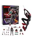Boneco Spider Man Miles Morales Action Figure Articulado Marvel Homem Aranha Brinquedo Colecionavel Com Acessorios Moveis