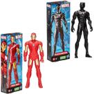 Boneco Super Herói Homem de Ferro e Pantera Negra Expression