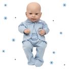 Boneco Tipo Reborn Masculino Recém Nascido Olhos Claros Fofo