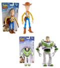 Bonecos Articulados Buzz Lightyear e Xerife Woody Disney Toy Story 24Cm - Edição 30 Anos - Pixar - Mattel - JCV93