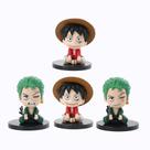 Bonecos de ação Anime One Piece Luffy Roronoa Zoro 4 unidades Bonecos de ação Anime One Piece Luffy Roronoa Zoro 4 unidades