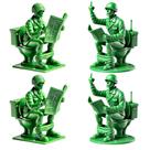 Bonecos de ação evqosiv Funny Green Army Man Resin 7,62 cm