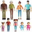 Bonecos de Ação Sweet Li'l Family Dollhouse People - Conjunto com 9 Peças