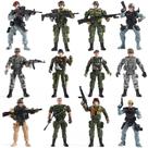 Bonecos de ação Toy Soldiers do Exército dos EUA e da Equipe SWAT, 12 unidades Bonecos de ação Toy Soldiers do Exército dos EUA e da Equipe SWAT, 12 unidades