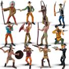 Bonecos de brinquedo Liberty Imports Cowboy e Indian 12 unidades