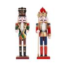Bonecos de Fantoche Quebra-Nozes de Madeira (30cm) - Rei, Baterista, Soldado - Decoração de Natal