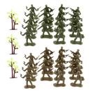 Bonecos De Plástico Em Miniatura Militar 40 Peças