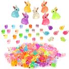 Bonecos de resina VZZNN Luminous Mini Animals, 148 unidades para decoração Bonecos de resina VZZNN Luminous Mini Animals, 148 unidades para decoração
