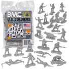 Bonecos femininos femininos de plástico BMC 36 peças de soldado cinza