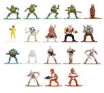 Bonecos fundidos sob pressão Toy Jada Toys TMNT Nano Metalfigs, pacote com 18