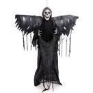 Bonecos Halloween Eletrônicos Caveira Morte Que Bate as Asas com Som e Movimento Decoração de Terror