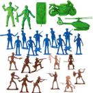 Bonecos Índios Militar Policiais Infantil Miniatura Criança Veiculos Toymaster