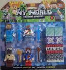 Bonecos minecraft articulados com bloco magnetico 4 peças Bonecos minecraft articulados com bloco magnetico 4 peças