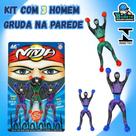Bonecos Ninja Escaladores Kit com 3 Unidades - Gruda na Parede Infantil