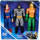 Bonecos Pack de Batalha Super Homem, Batman e Aquaman 30Cm3+