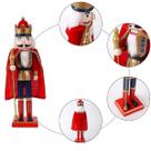 Bonecos Quebra Nozes 38cm Soldado Decoração Natal Árvore Papai Noel Enfeite Festão Madeira Soldadinho Bolas