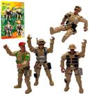 Bonecos Soldados Militar Exercito Miniatura Comando Super - Elaite