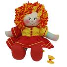 Bonequinha de Pelucia Emilia de Pano Grande Cabelo Crochet