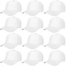 Bonés de Beisebol ZH 12 Unidades Ajustáveis Unissex Branco Bonés de Beisebol ZH 12 Unidades Ajustáveis Unissex Branco