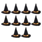 Bonés de chapéu de bruxa com decoração de garrafa de vinho para festa de Halloween (10 unidades)