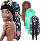 Bonés de seda de cetim WOZUTUNT para mulheres negras adormecidas (3 unidades) Bonés de seda de cetim WOZUTUNT para mulheres negras adormecidas (3 unidades)