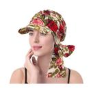 Bonés Elegantes Com Estampa Vintage E Aba Para Mulheres Muçulmanas - Turbantes E Lenços De Cabeça Da