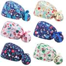 Bonés esfoliantes HooLing Floral Spring, 6 peças para mulheres com botões