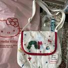 Bonito Sanrio Hello Kitty Y2k Kawaii Bordado Bolsa De Ombro Para Meninas Maquiagem Axila Bolsa